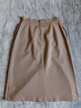 Vintage Levis USA Bend Over, Brown Academia Midi Skirt Size 14, High Waist